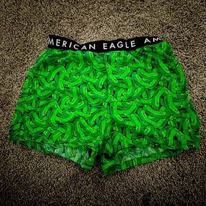 Men’s boxers worn as pajama shorts worn twice American Eagle